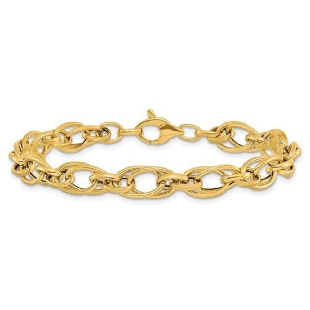 Leslie's 14K Polished Fancy Oval Link Bracelet